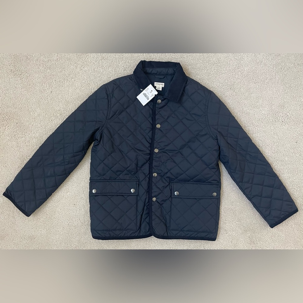 NEW CrewCuts 8 Navy Quilted Coat